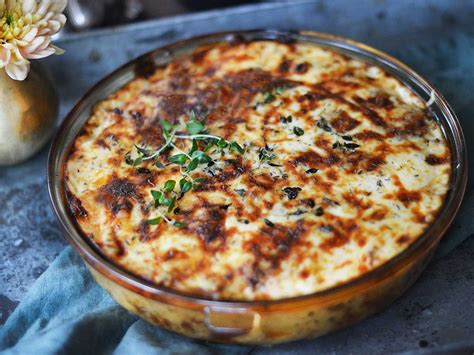 Moussaka med potatis köttfärs